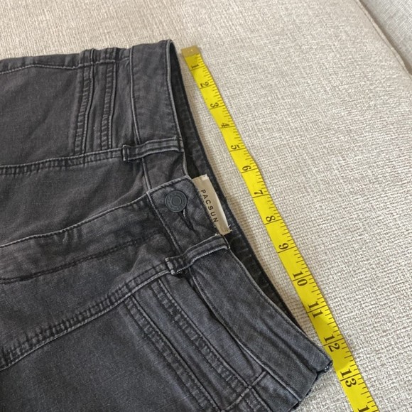 PACSUN 70's black high waist jean shorts sz 24 - Picture 8 of 9